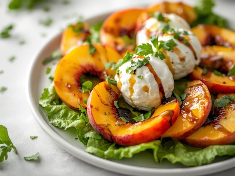 Peach and Burrata Salad