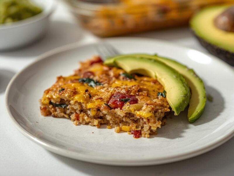 Quinoa Breakfast Casserole with Avocado