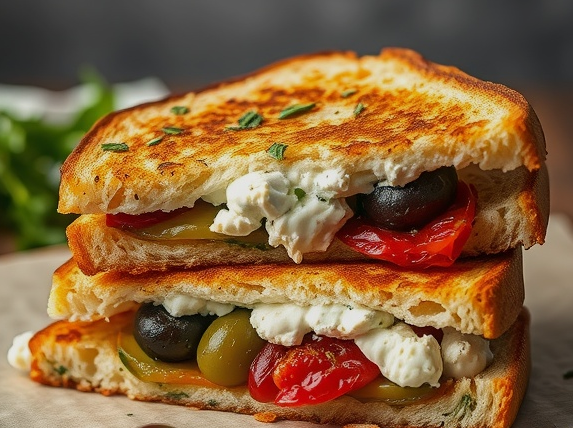 Mediterranean Grilled Cheese