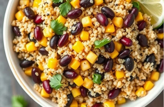 Quinoa Salad with Black Beans and Corn