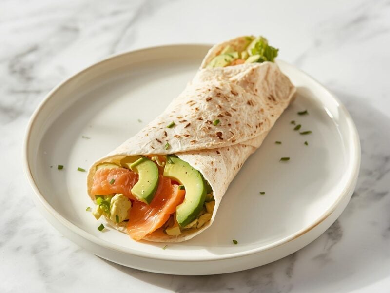 Smoked Salmon and Avocado Wrap