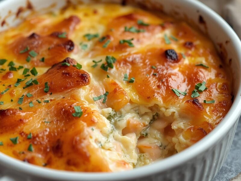 Smoked Salmon and Cream Cheese Casserole