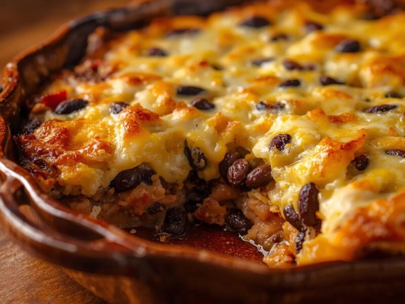 Southwestern Breakfast Casserole with Black Beans