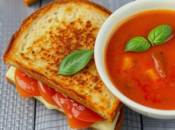 Tomato Basil Grilled Cheese