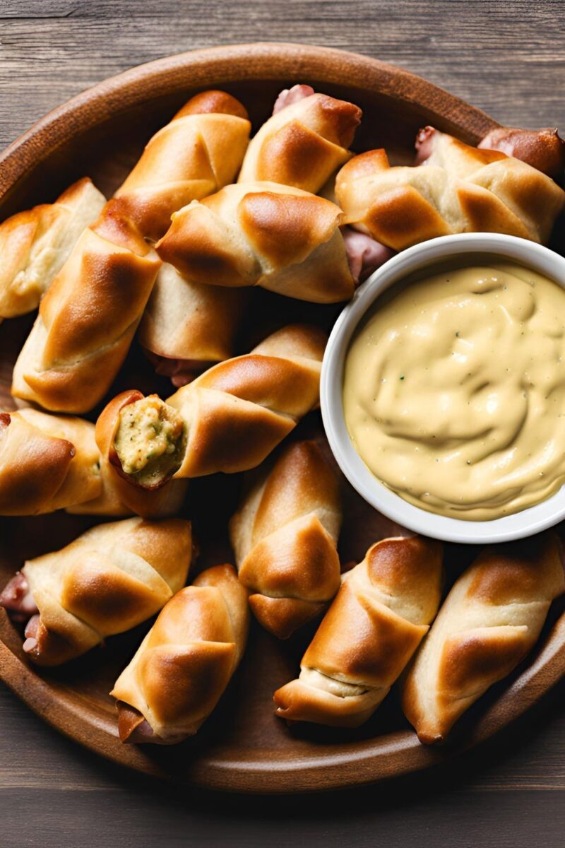 Pigs in a Blanket with Mustard Dip