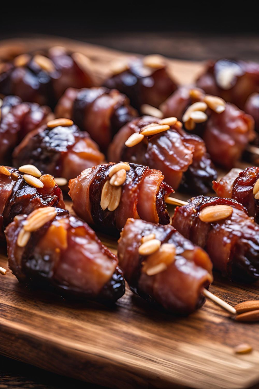 Bacon-Wrapped Dates Stuffed with Almonds