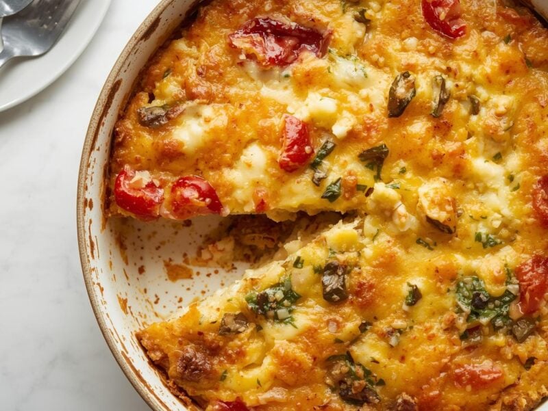 Vegetable and Cheese Frittata Casserole