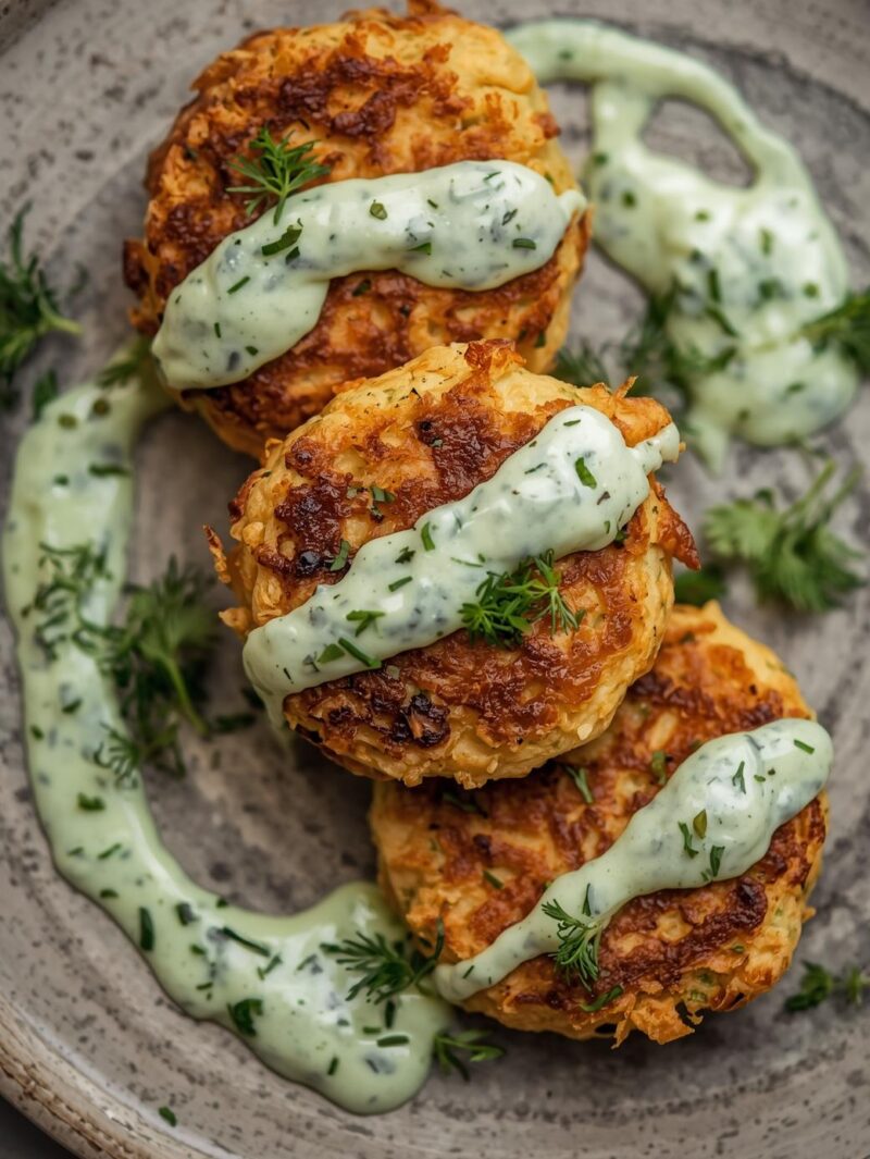 Zucchini Fritters with Tzatziki Sauce
