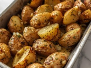 Baked Garlic Butter Potatoes