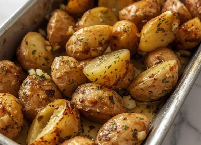 Baked Garlic Butter Potatoes