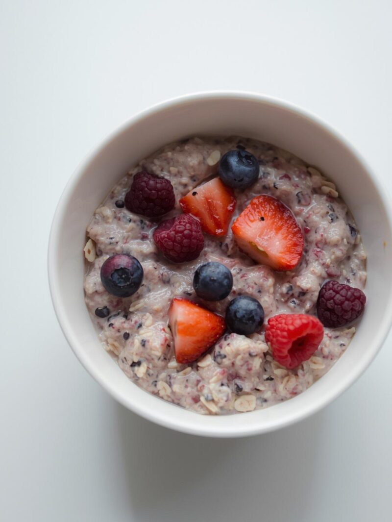 strawberries, blueberries, raspberries