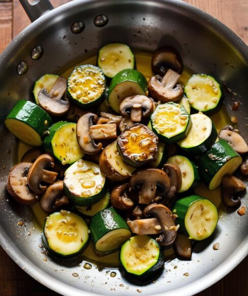 Garlic Butter Zucchini and Mushrooms