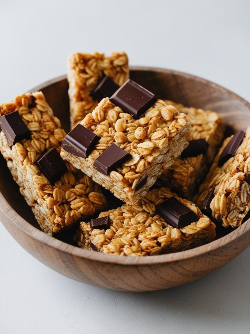 Granola Bars with Dark Chocolate
