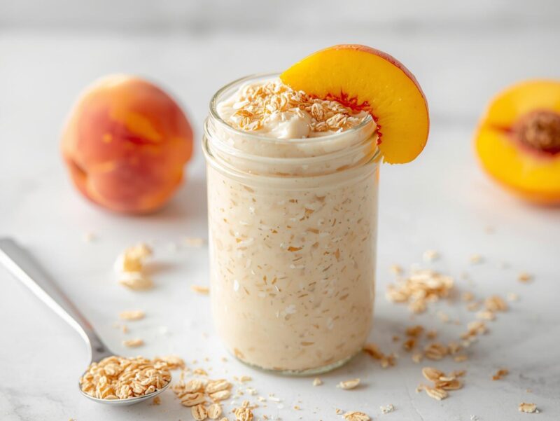 Peach and Coconut Cream Oats