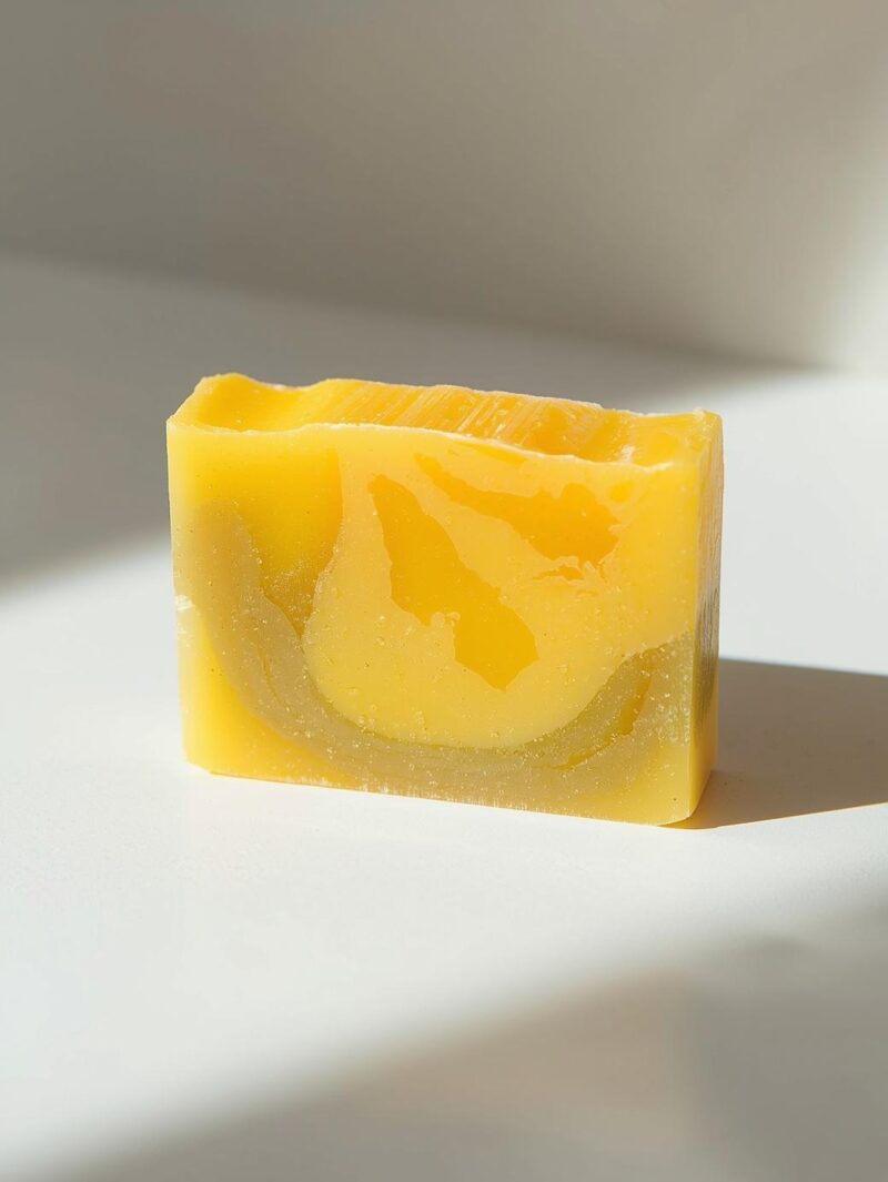 Zesty Citrus Soap (displayed on a white table)