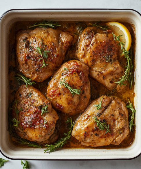 Baked Chicken Thighs with Fresh Herbs