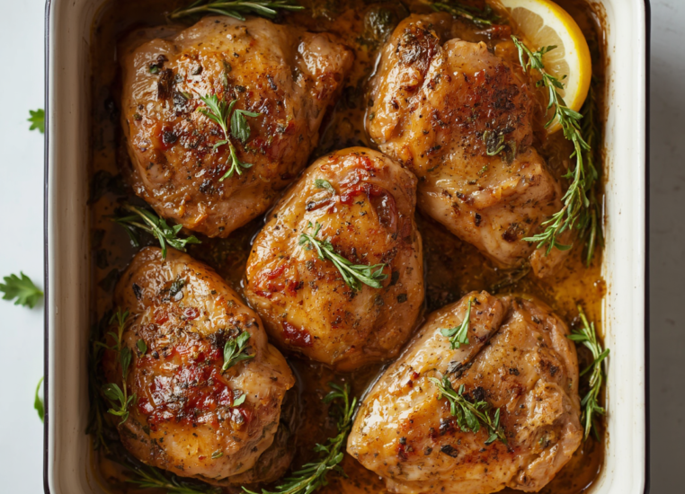 Baked Chicken Thighs with Fresh Herbs