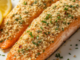 Garlic Parmesan Crusted Salmon