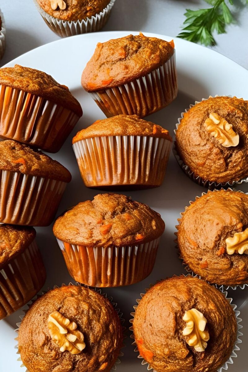 Carrot Walnut Muffins