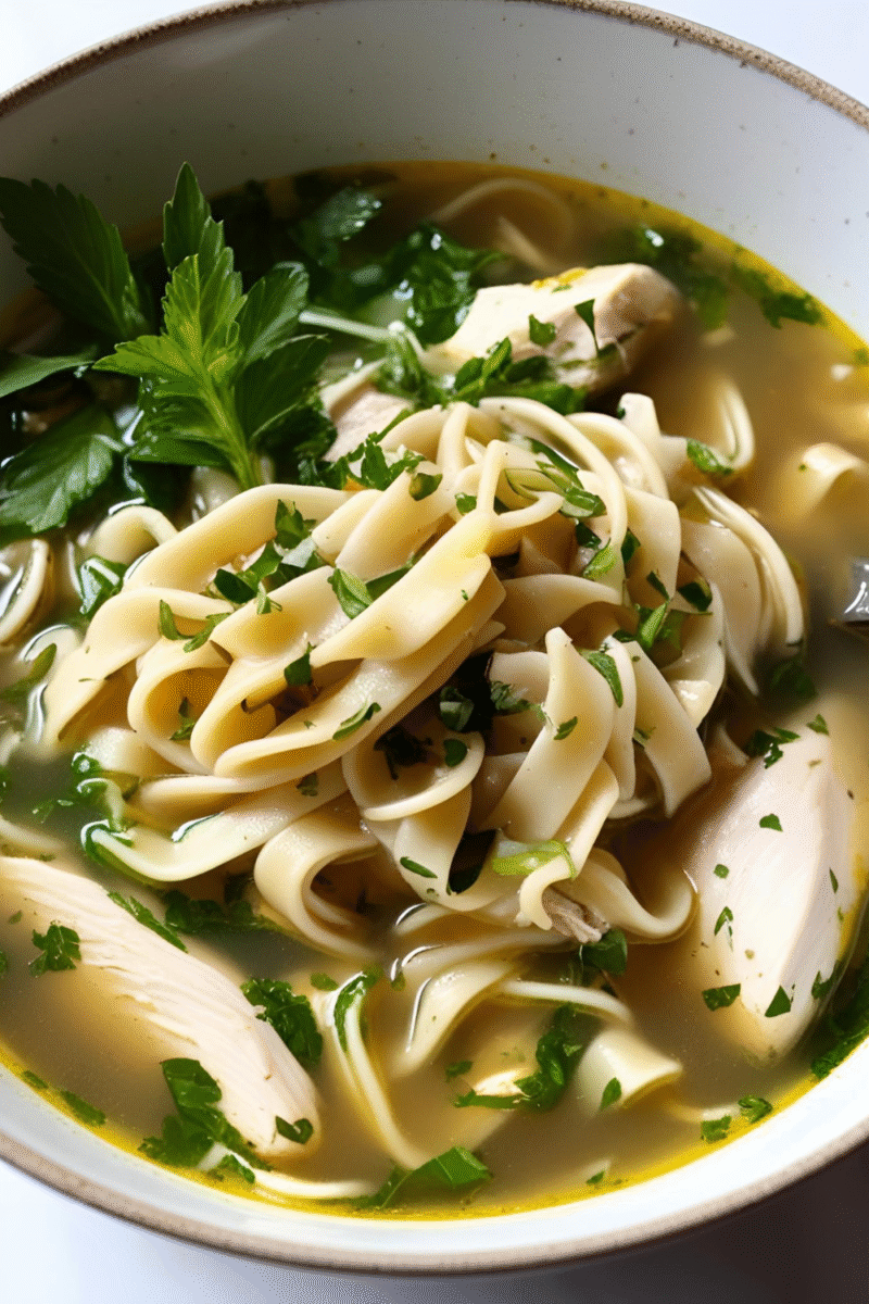 Chicken Noodle Soup with Fresh Herbs
