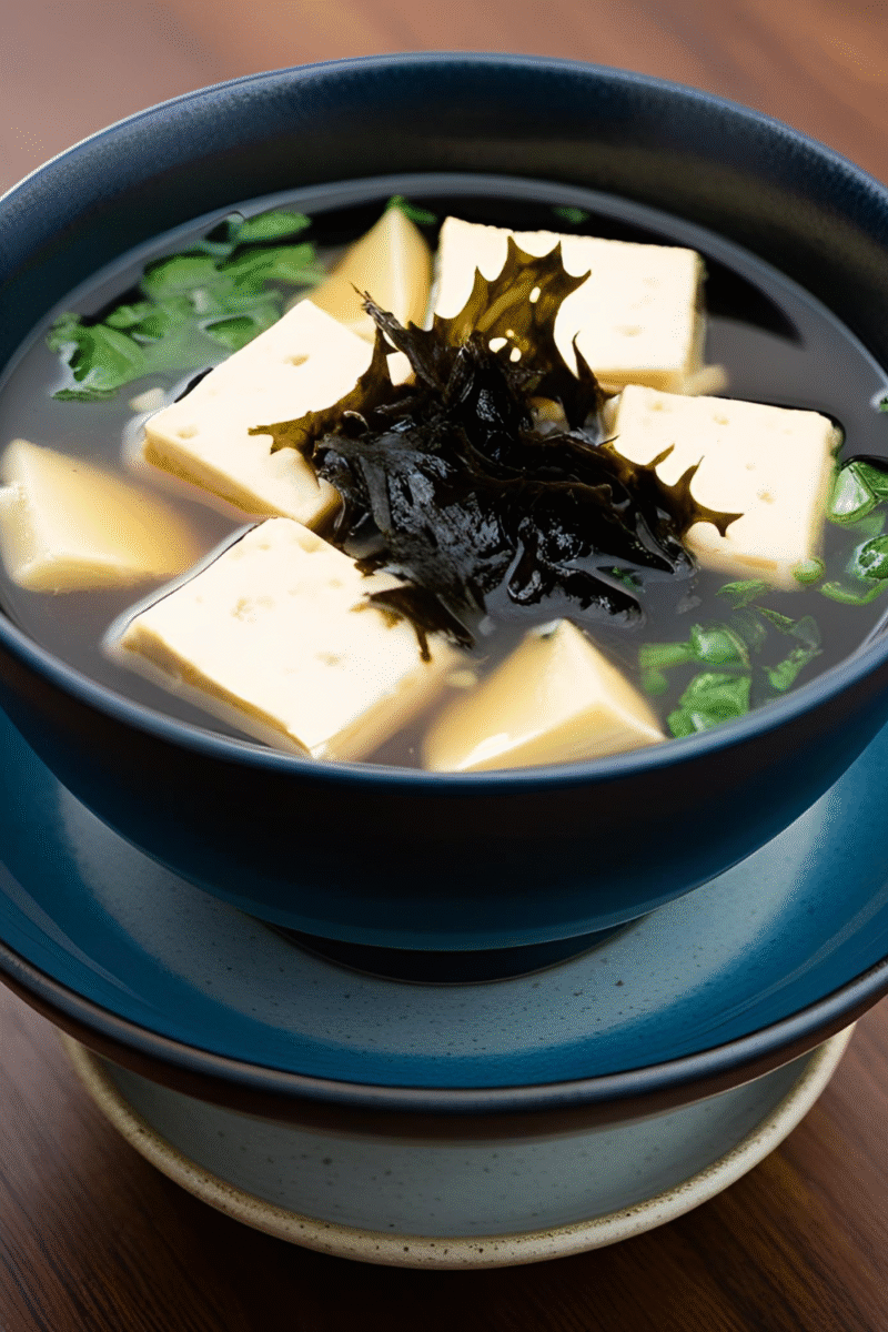 Miso Soup with Tofu and Seaweed