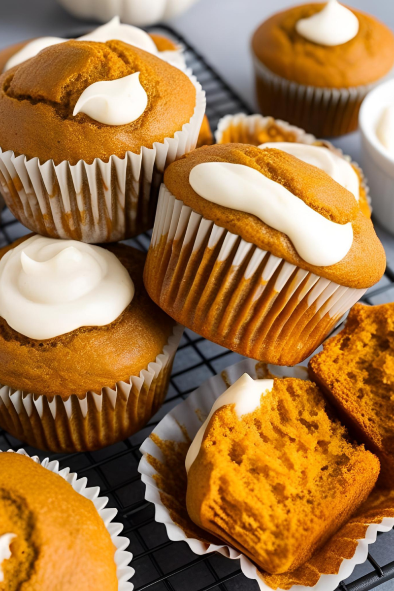 Pumpkin Spice Muffins with Cream Cheese Filling