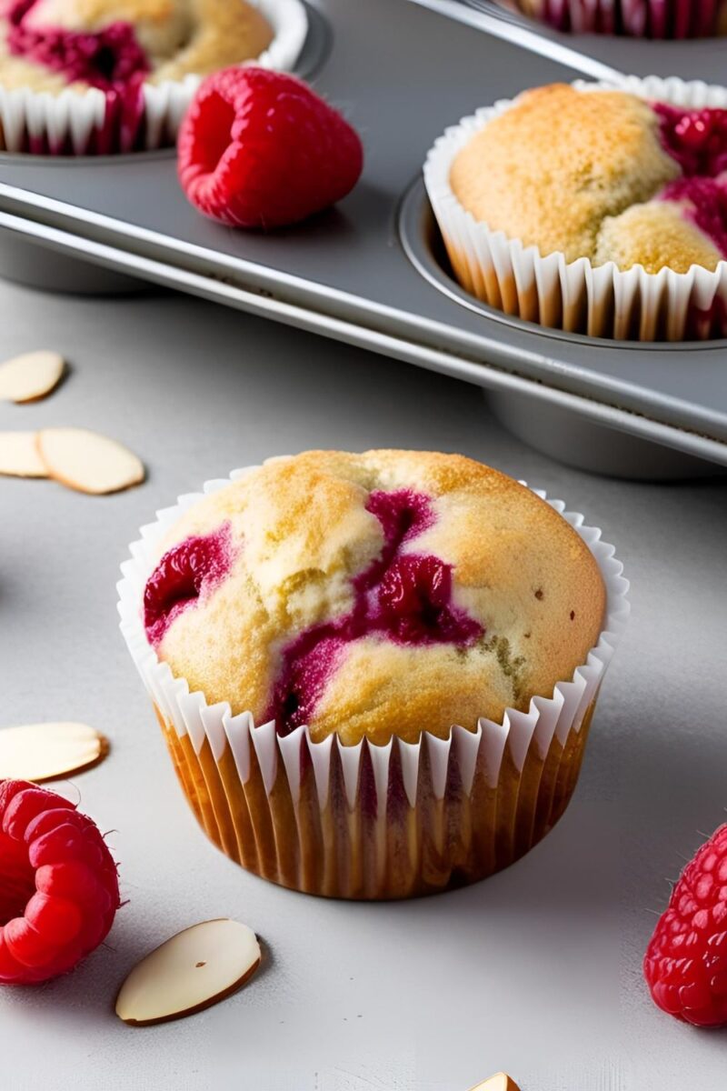 Raspberry Almond Muffins