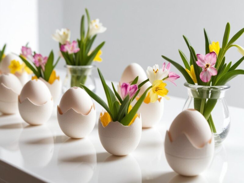 Delicate Eggshell Mini Vases