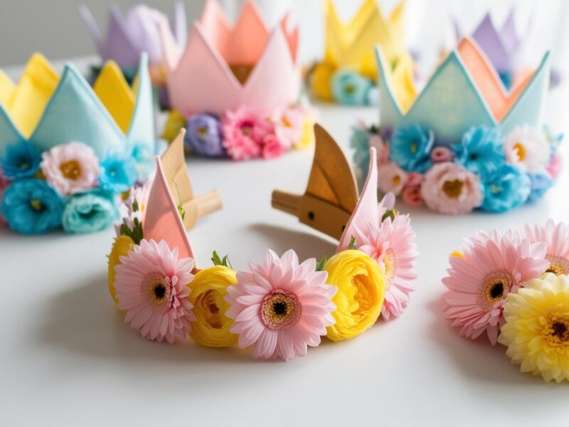 Festive Flower Crown Easter Bonnets