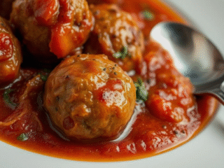Homemade vegan meatballs