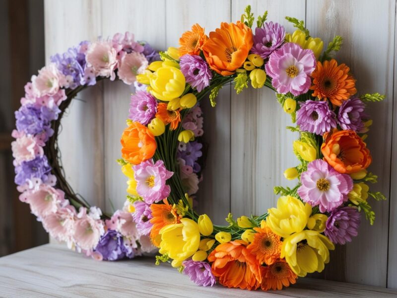 Spring Flower Easter Wreaths