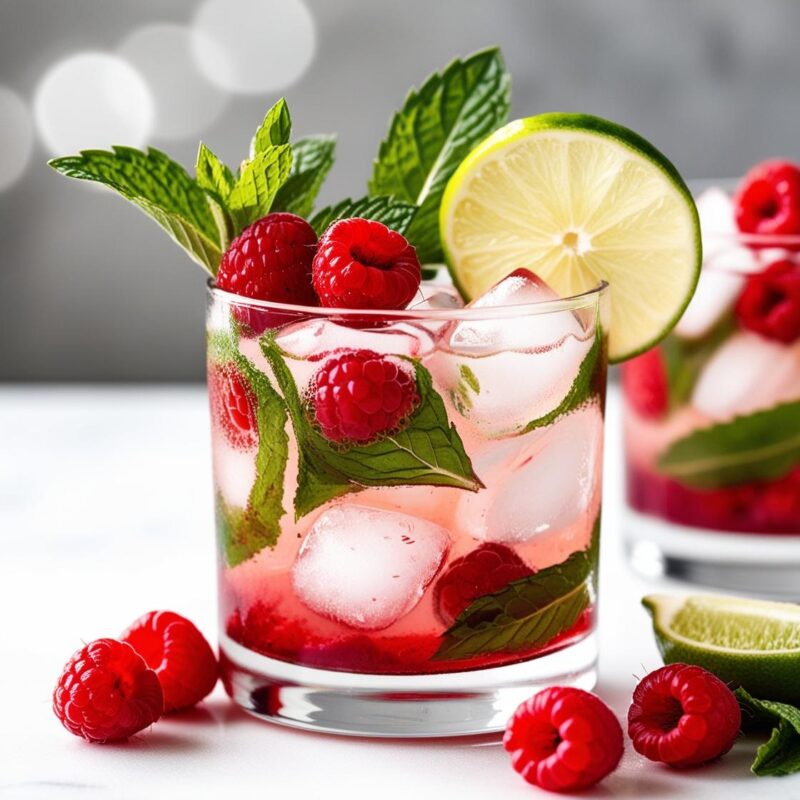 Raspberry Mojito Mocktail
