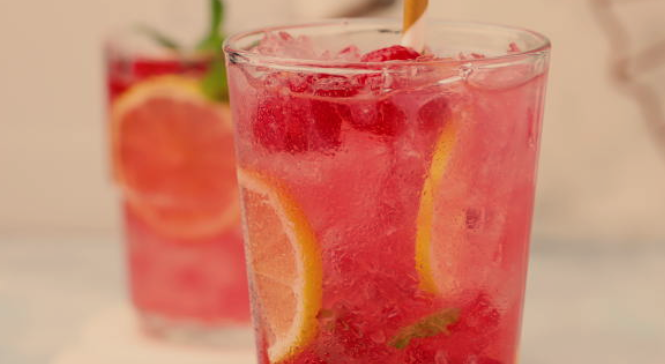 Raspberry Mojito Mocktail