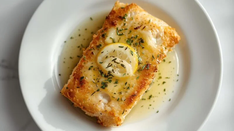 Buttery Lemon Garlic Baked Cod