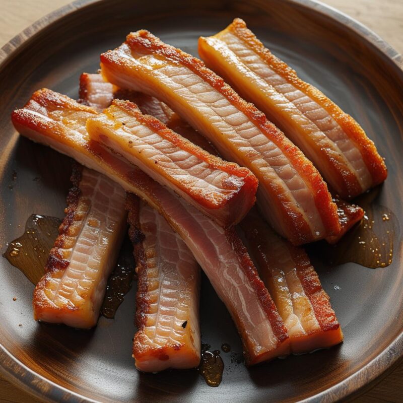 Crispy-Rendered Pork Belly Strips