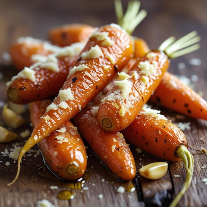 Perfectly Roasted Garlic Parmesan Carrots