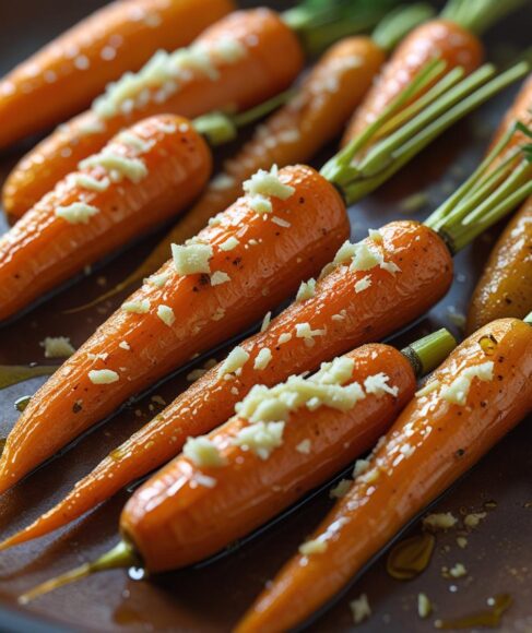 Garlic Parmesan Roasted Carrots