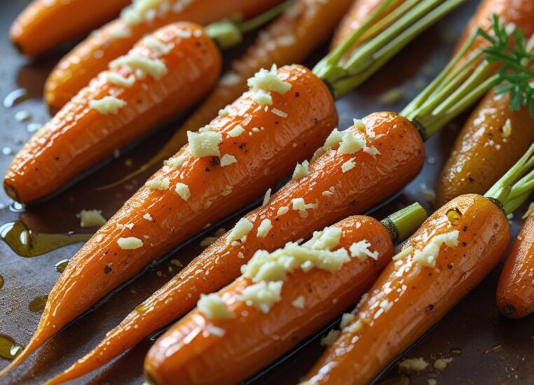 Garlic Parmesan Roasted Carrots