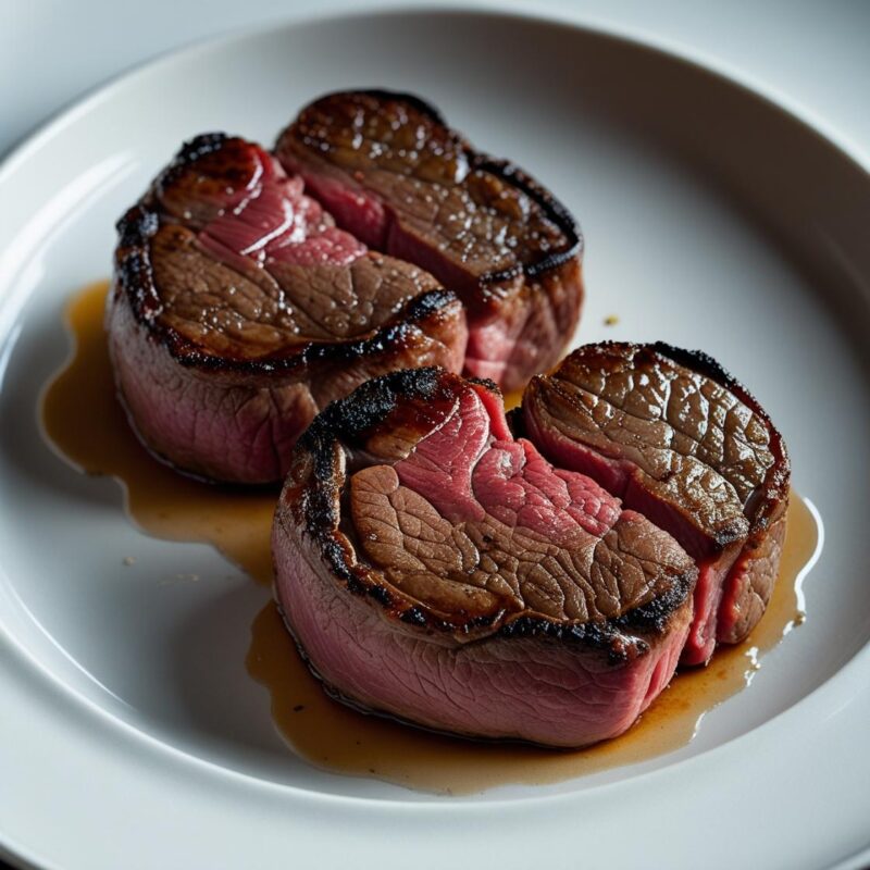 Seared Beef Heart Steaks