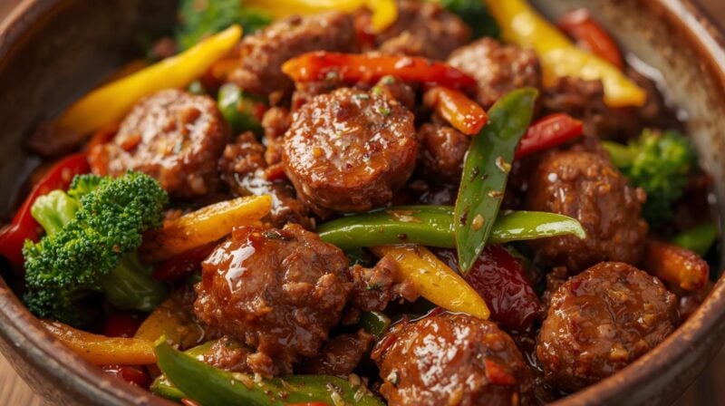 Ground Sausage and Vegetable Stir-Fry