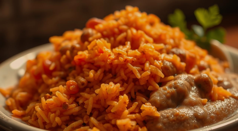 Authentic Mexican Rice and Refried Beans