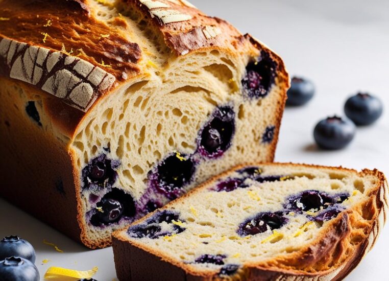 Lemon Blueberry Sourdough Bread