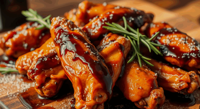 Tangy Balsamic Glazed Wings