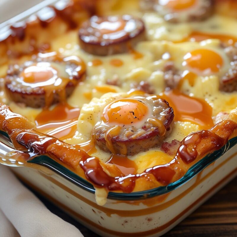 Sweet and Savory Maple Sausage Breakfast Casserole