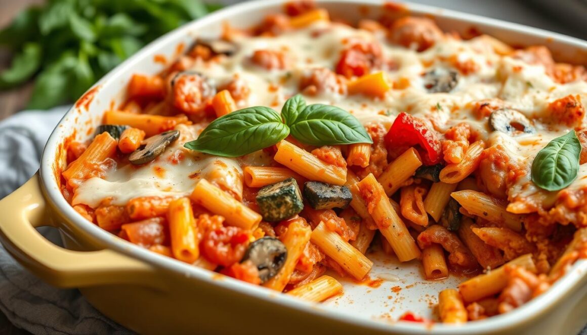 Vegetarian Baked Ziti Recipes with roasted vegetables Vegetarian Baked Ziti Recipes with roasted vegetables