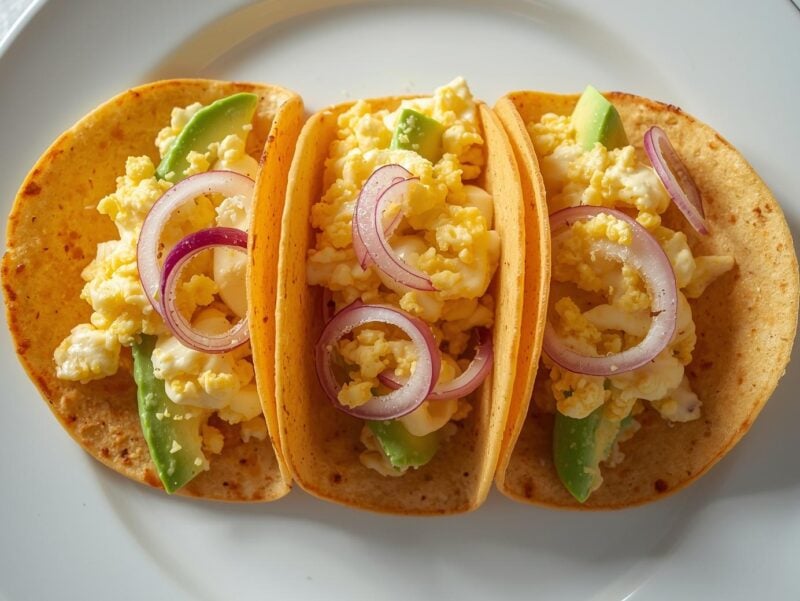 Easy Egg and Avocado Breakfast Tacos