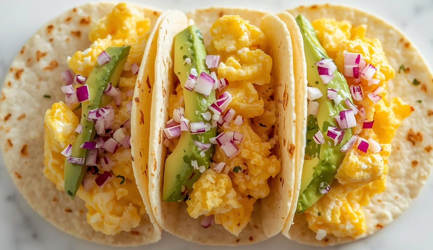 Easy Egg and Avocado Breakfast Tacos