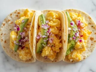 Easy Egg and Avocado Breakfast Tacos