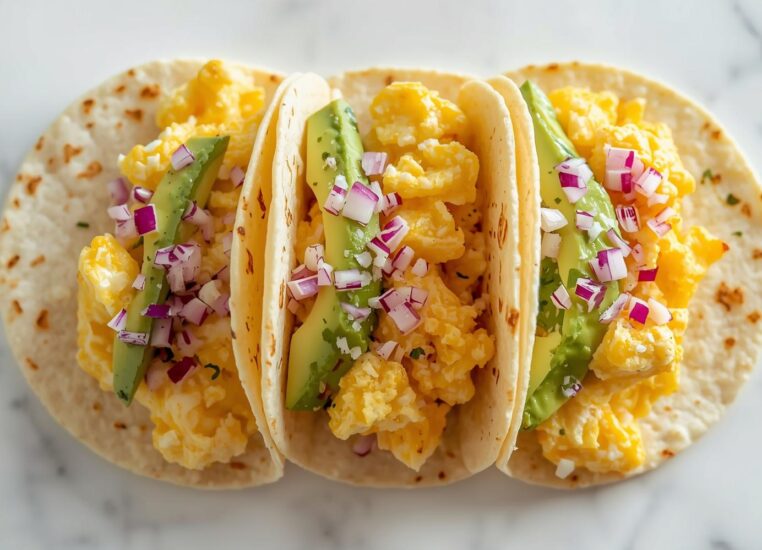 Easy Egg and Avocado Breakfast Tacos