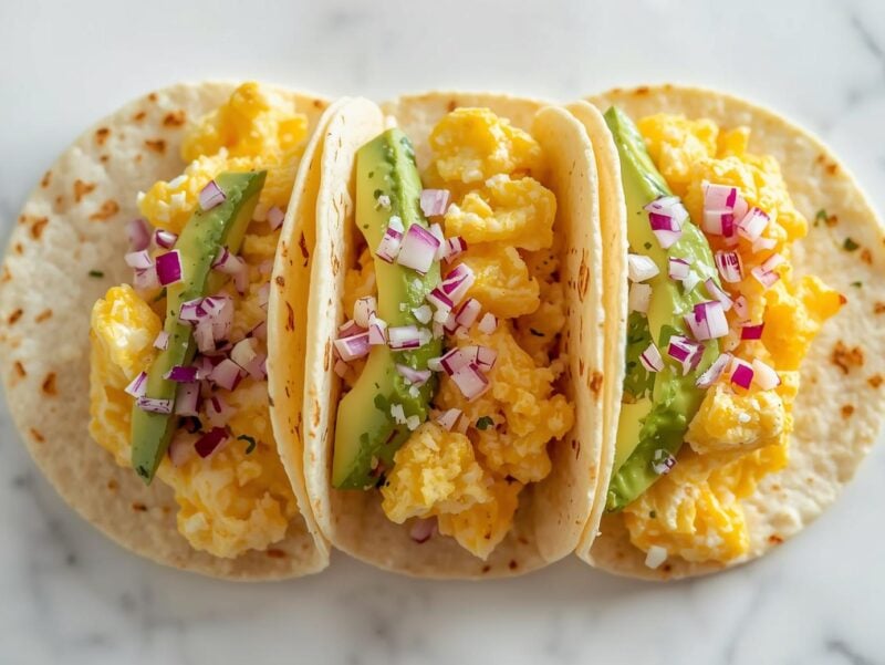 Easy Egg and Avocado Breakfast Tacos